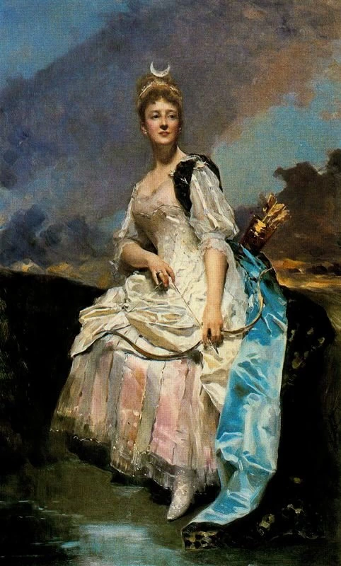 Raimundo Madrazo - La marchesa d'Hervey Saint, Denys come Diana
